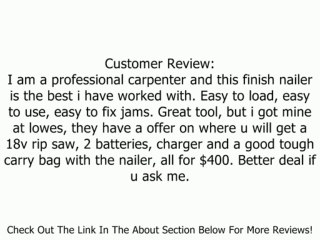 DEWALT DC616KA 1-1/2-Inch to 2-1/2-Inch 18-Volt Ni-Cad Cordless 16-Gauge Straight Finish Nailer Kit Review