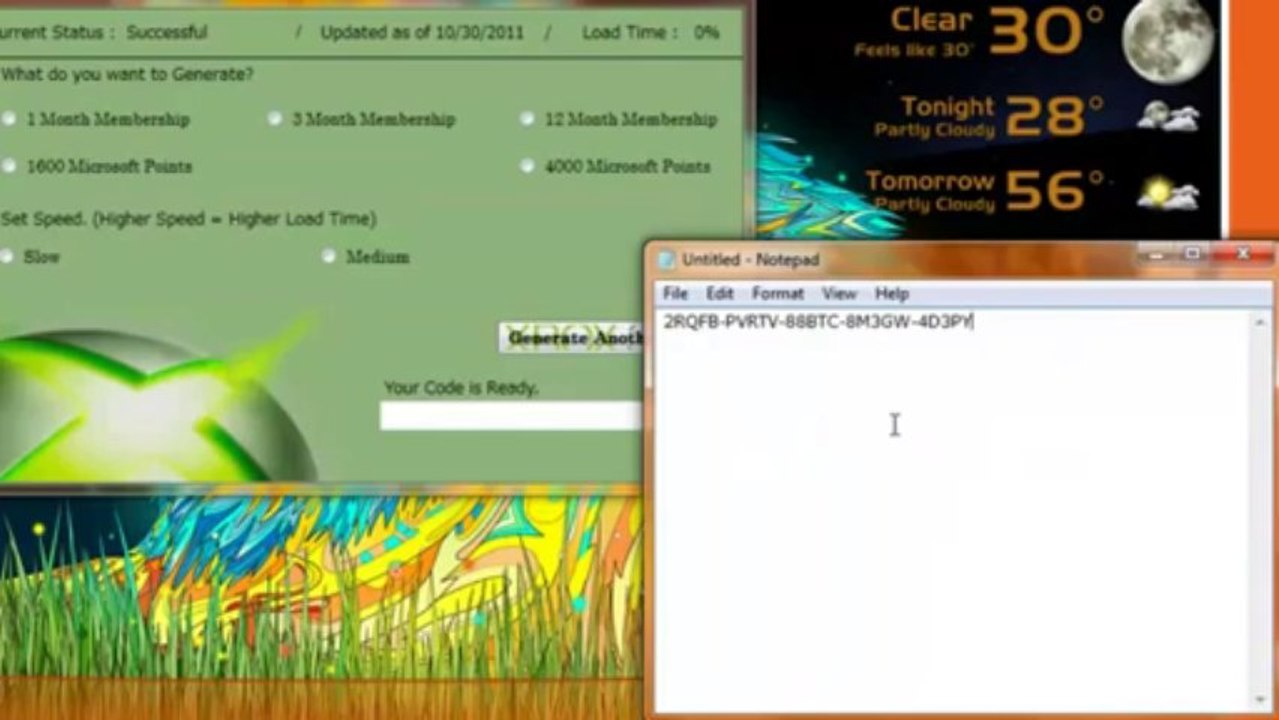 Microsoft Xbox Live Points Generator Gold August 2013%100 WORKING
