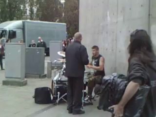 drummer at picadilly gardens manchester uk