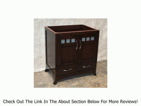 30 Bathroom Solid wood Vanity Cabinet Stone Top Vessel Sink TR5 Review