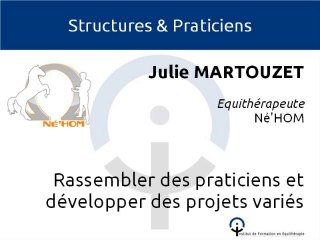 [Colloque IFEq 2013] Julie MARTOUZET : Projets variés en médiation équine