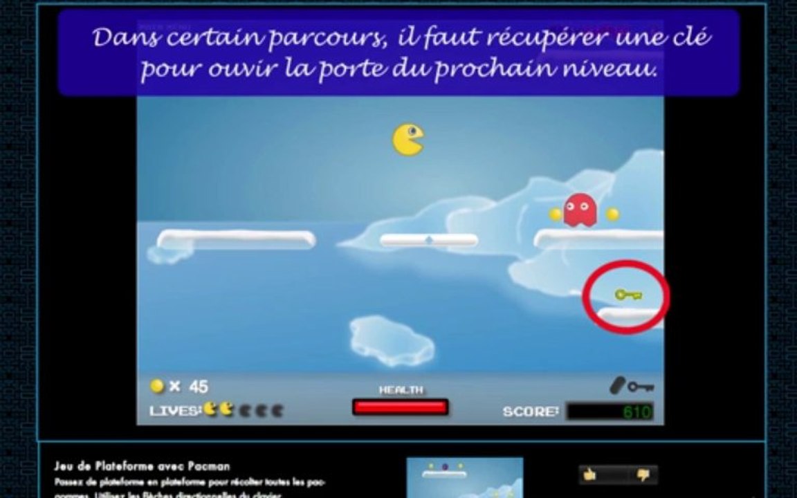 Un jeu de plateforme avec Pacman