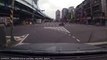 Impressive Scooter accident in China!! Driver hitted by a car and flying over the road...