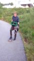 Norwegian skaterboy trying to ride with a case of beers... Extreme Fail!!