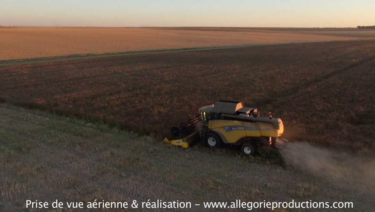 Vidéo aérienne par drone des moissons en Eure et Loir