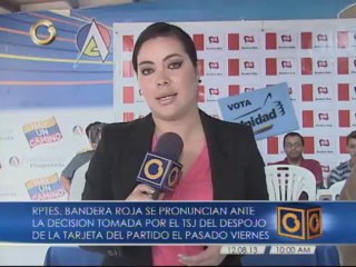 Bandera Roja califica de “saboteo” decisión del TSJ de no permitirle postular candidatos