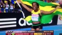 Shelly-Ann Fraser-Pryce reine du 100 m