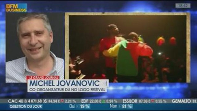 Michel Jovanovic, co-organisateur du No Logo Festival dans le Grand Journal  12 août 2/5