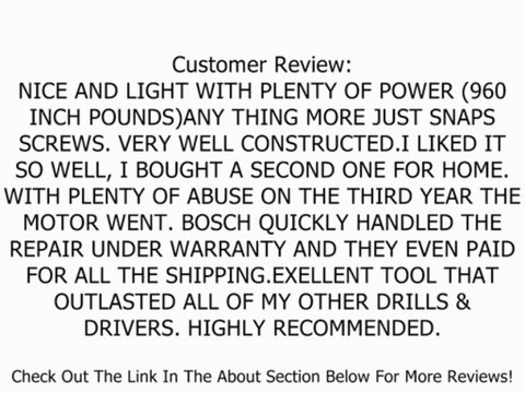 Bosch 23609 Impactor 9.6-Volt Ni-Cad Cordless Impact Driver Review