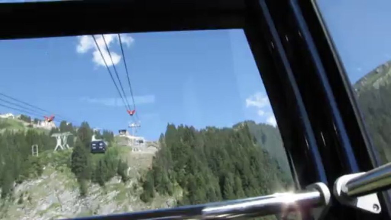 descente en téléphérique