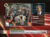 Obama hace un llamado a las manifestaciones pacíficas en Egipto