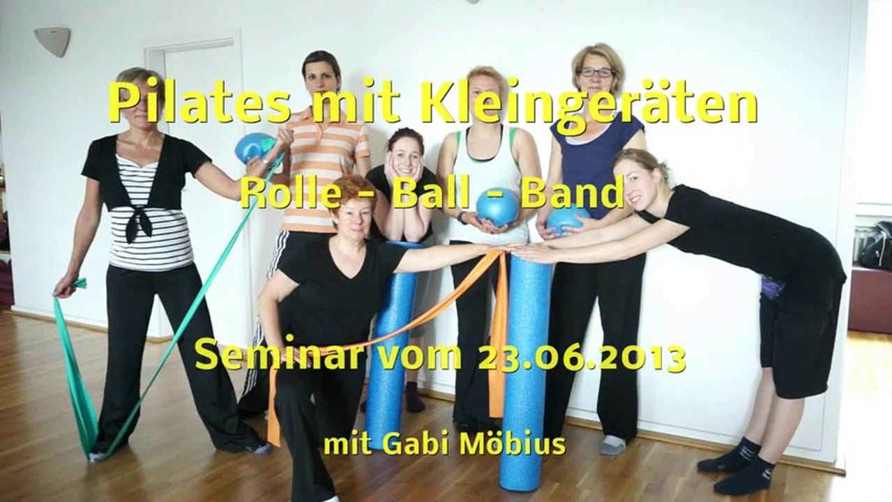 Pilates Seminar mit Kleingeräten - Rolle, Ball, Band in der Tripada Akademie Wuppertal