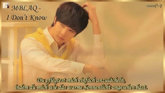 MBLAQ - I Don’t Know k-pop [german sub]