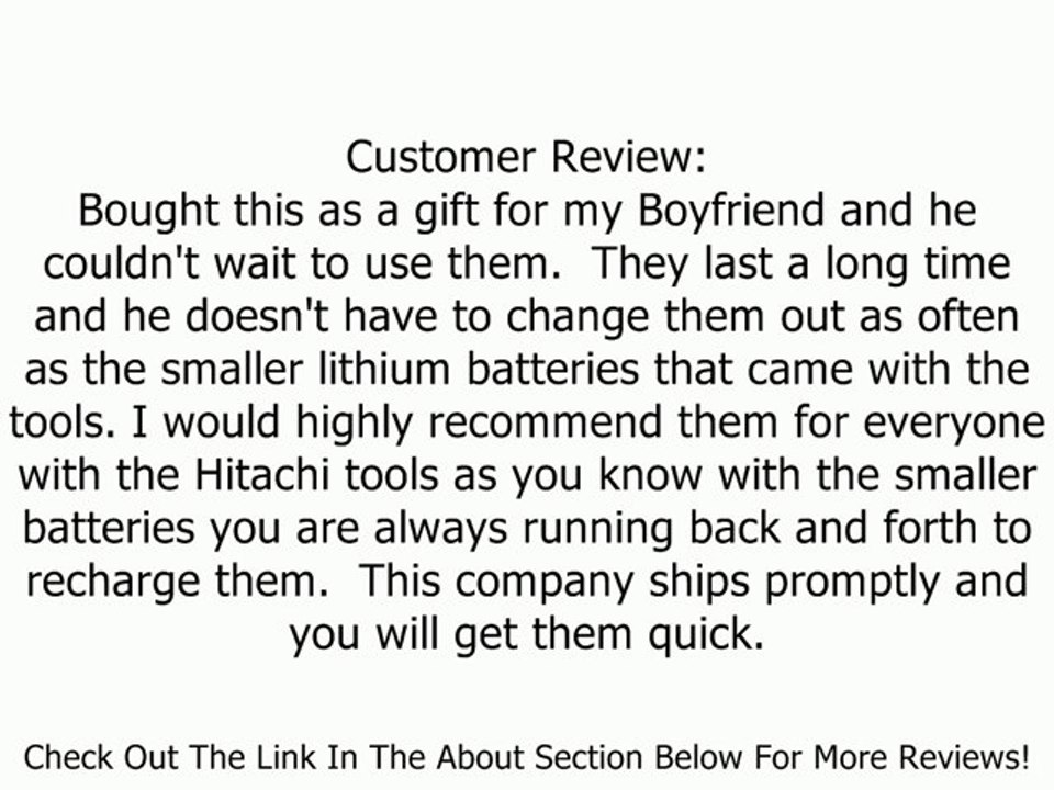 Hitachi EBM1830-2 (2) 18V 3.0 Ah HXP Lithium-Ion Batteries Review