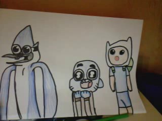 ~Finn Mordecai Gumball~ dibujado por mi