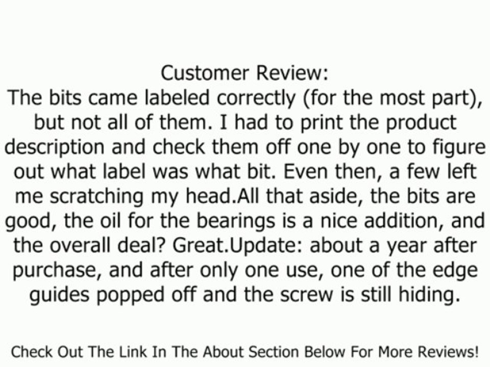 MLCS 66 Piece Carbide-Tipped Router Bit Set, 1/2" Shank Review