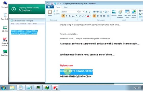 Kaspersky Internet Security 2014 3 months activation code