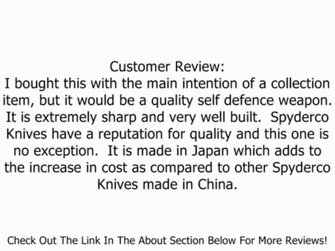 Spyderco Civilian G-10 Handle Serrated Edge Knife, Black Review