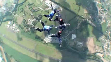 PARACHUTISME - CHAMPIONNATS DE FRANCE VICHY 2013 - VR4 « Armée de L’air Nice Saut3»- 9aout13