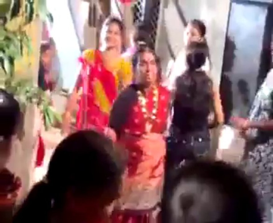 Funny dance by an indian lady