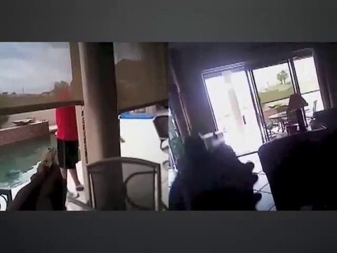 Police saved suicidal man falls into pool by hitting him with a Taser shoot!