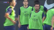 Pedro joins Barça for training session as team prepares for league debut