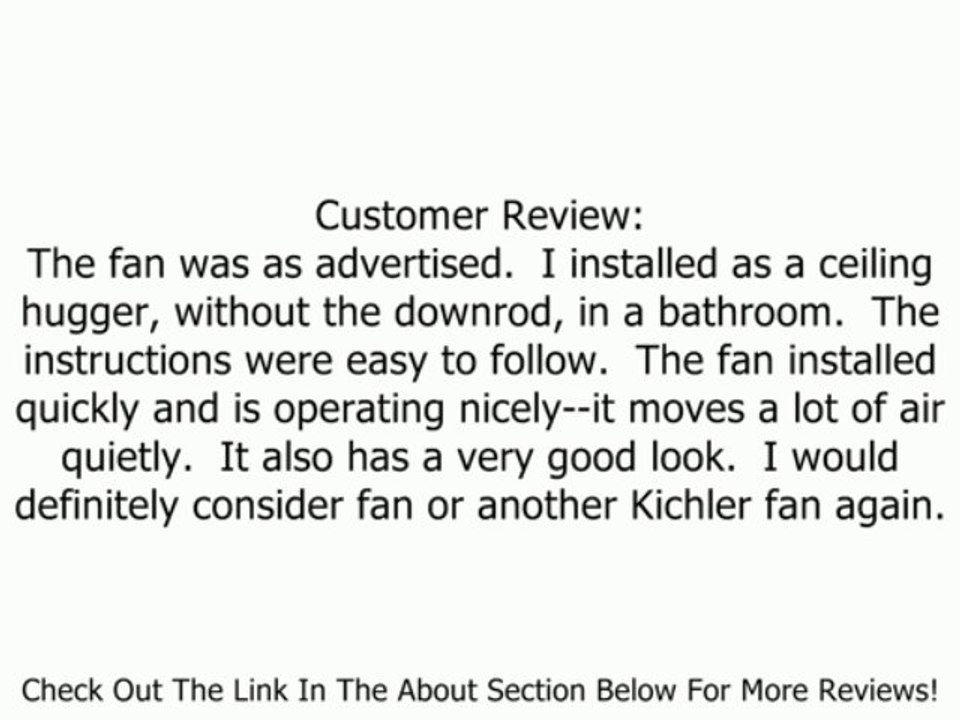 Kichler 300103 Canfield 30" 5 Blade Damp Rated Ceiling Fan - Blades Included, Brushed Stainless Steel Review