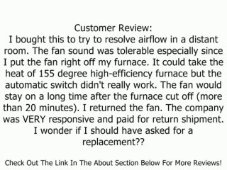 Tjernlund EF-8 AUTO Automatic Duct Booster Fan - 8 Inches Review