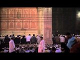 Muslims offer evening prayer at Jama Masjid