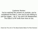 ESEE-6 Plain Black Blade With Grey Removable Lined Micarta Handles 1095 Carbon Steel 57-Rc Review