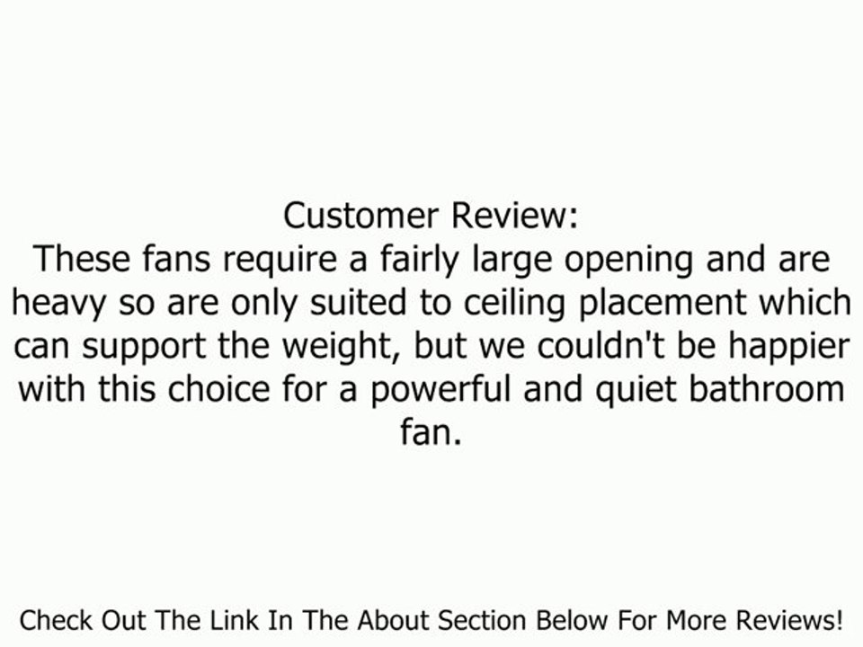 Panasonic FV-11VK3 WhisperGreen 110 CFM Ceiling Mounted Ventilation Fan with DC Motor Review