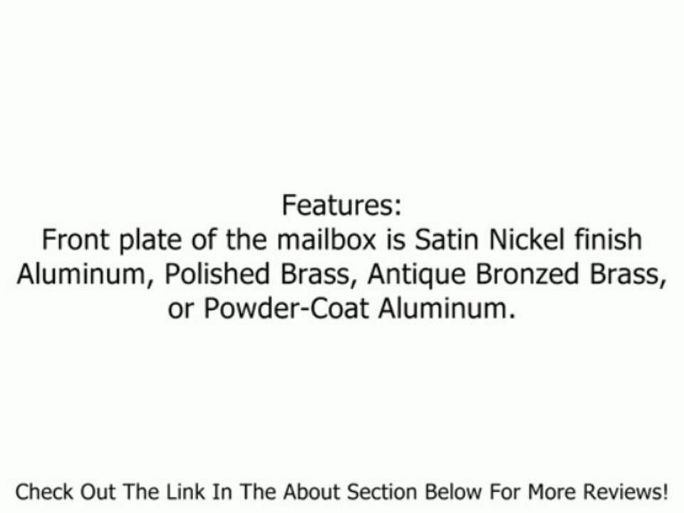 Gaines Wm WallMount Mailbox, Leaf Design Wm7C, White/Satin Nickel Review