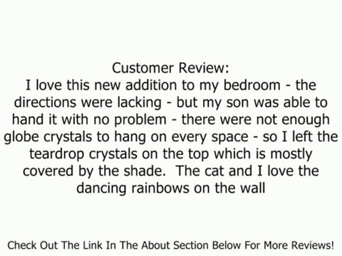 MODERN WHITE DRUM SHADE & CRYSTAL CEILING CHANDELIER PENDANT LIGHTING FIXTURE W 18 H 22 Review