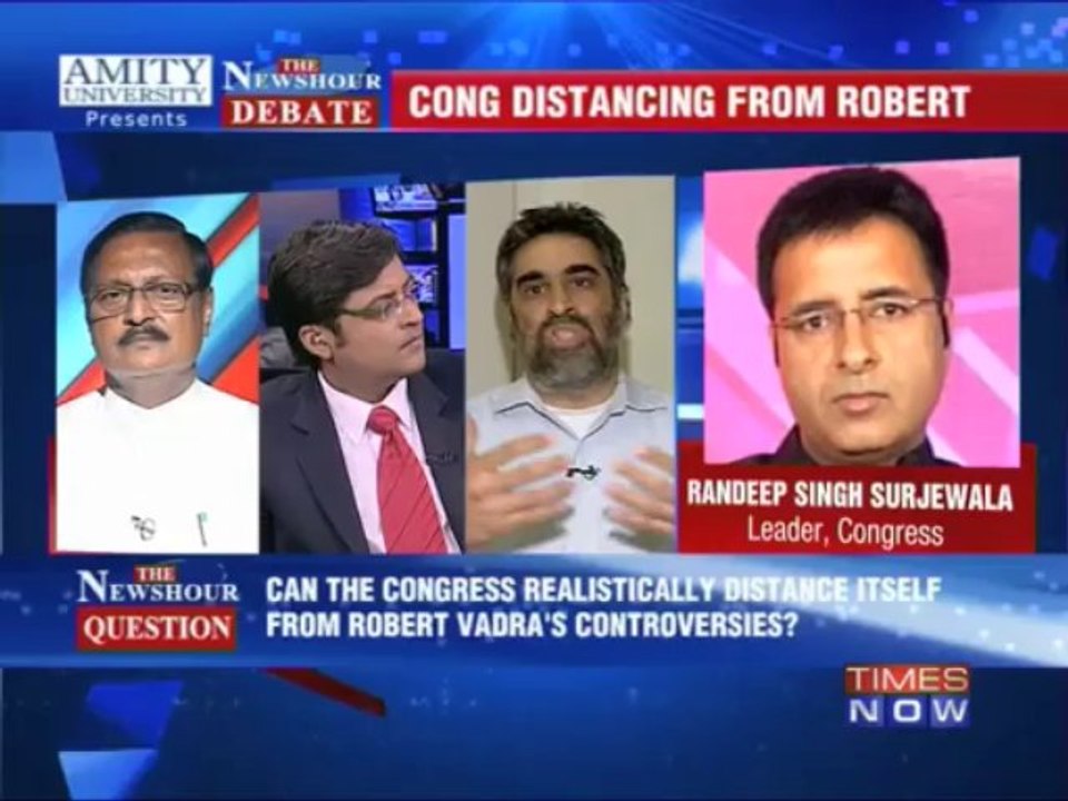 The Newshour  Debate: Congress denies gag on Robert  Vadra - Part 2