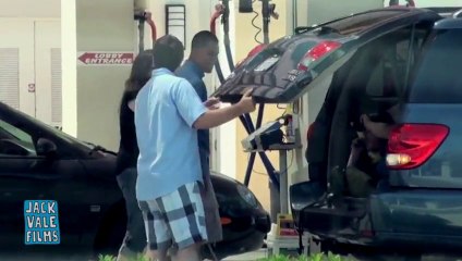 Old Man In The Trunk At The Car Wash Prank!!