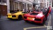 Duel de deux Lamborghini Aventador en plein Londres!! Ah ces riches...