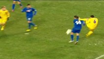 Horrible Football game Tackle in the head!! Violent Ukrainian soccer player...