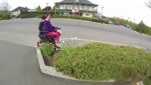 Canadian Biker Helps Woman In Stuck Wheelchair... God Bless This Man!!