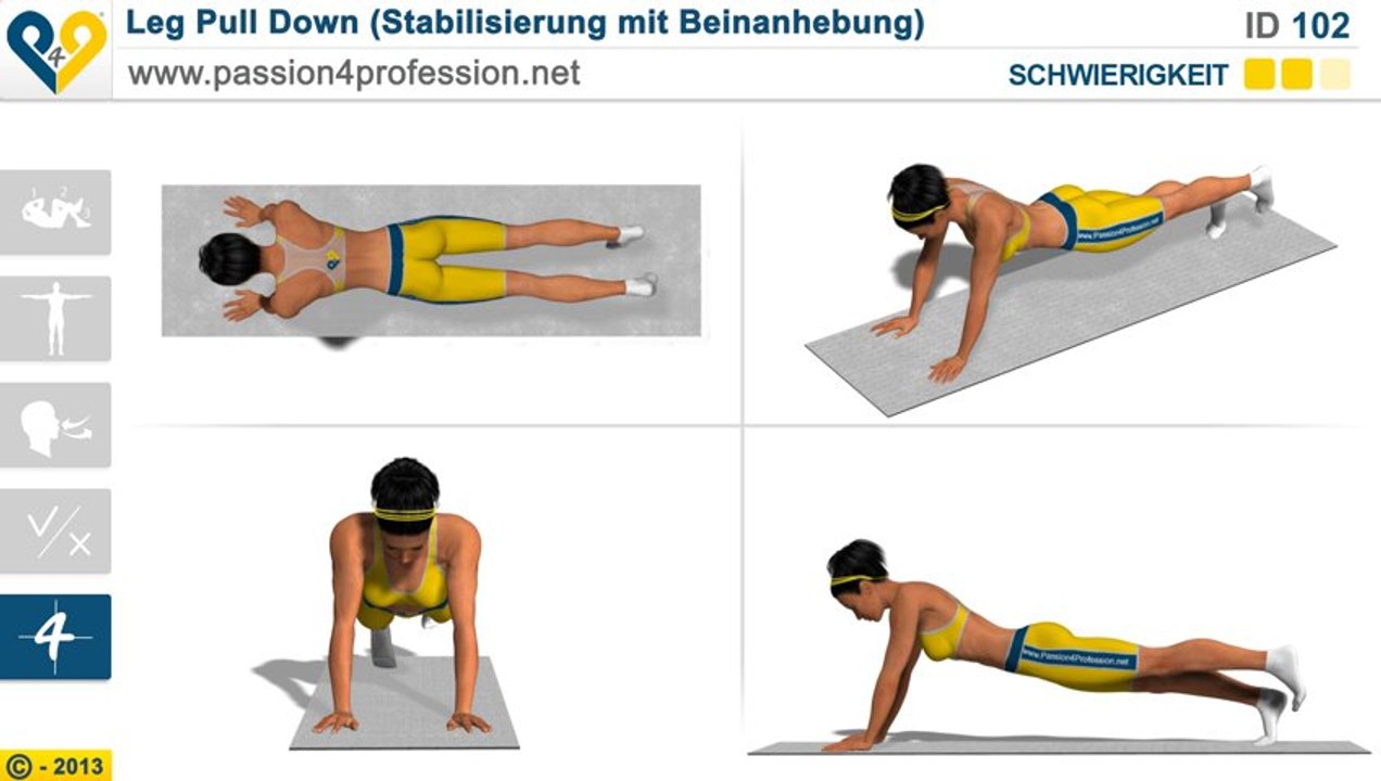 Leg Pull Down (Stabilisierung mit Beinanhebung)