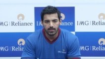 John Abraham Visits the Football Training Camp