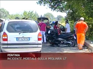 PONTINIA: INCIDENTE MORTALE SULLA MIGLIARA 47