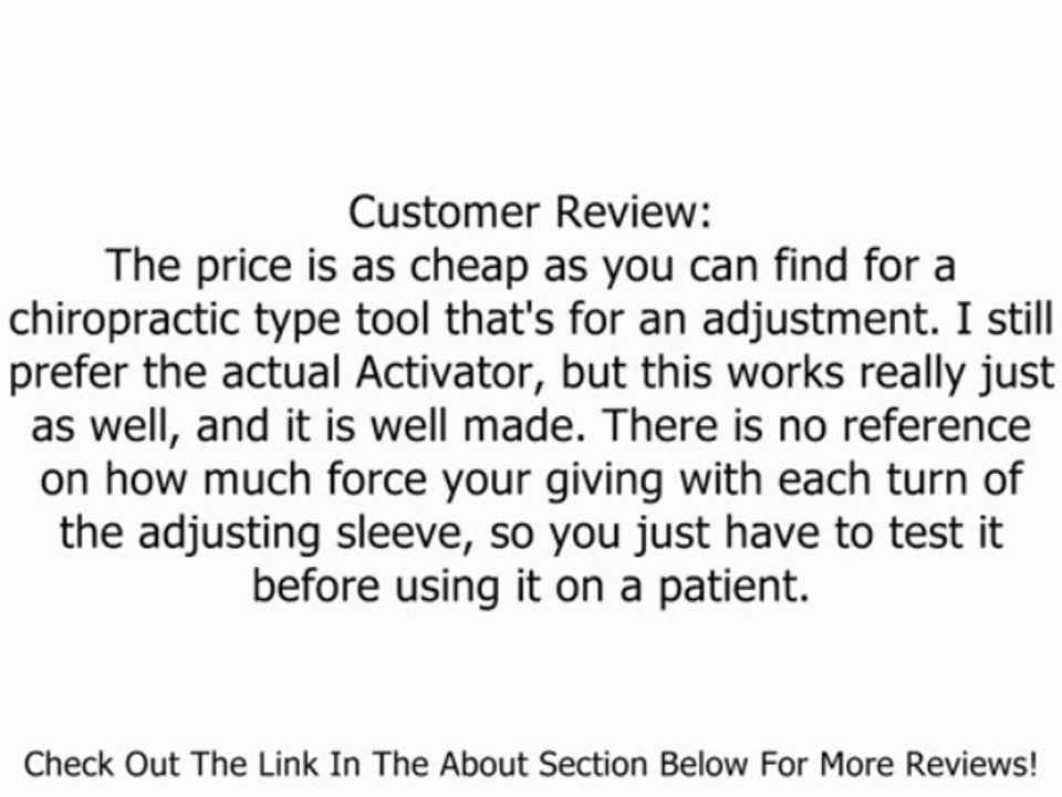 Chiropractic Adjusting Tool Review