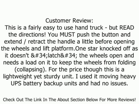 RWM Casters FW-90 Aluminum Folding Hand Truck with Loop Handle Review