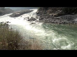 River Bhagirathi in the Garhwal hills: Autumn sights