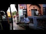 Auto ride on the narrow roads of Agra streets