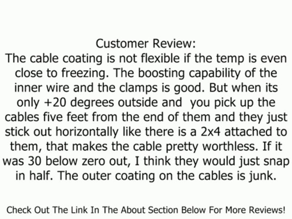 Advanced Tool Design Model  ATD-7975  20 Feet, 2 Gauge, 600 AMP Clamps Booster Cables Review