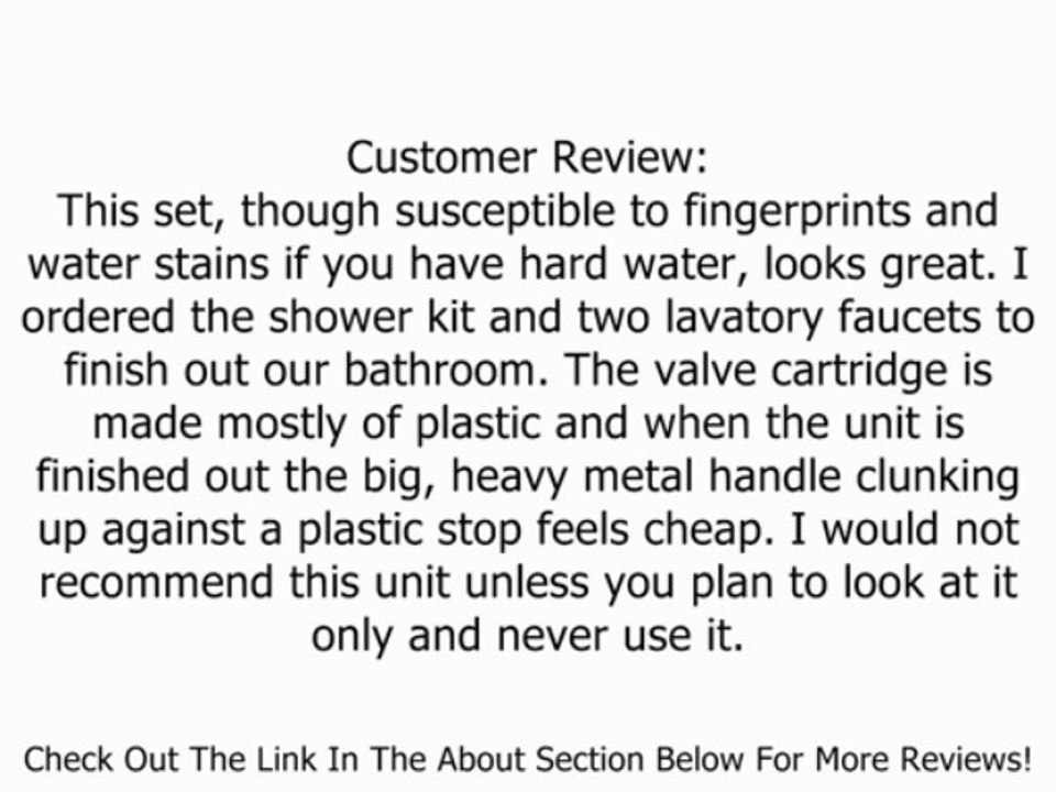 Pfister R89-8DFC Kenzo Single-Control Tub and Shower Trim Kit, Polished Chrome Review
