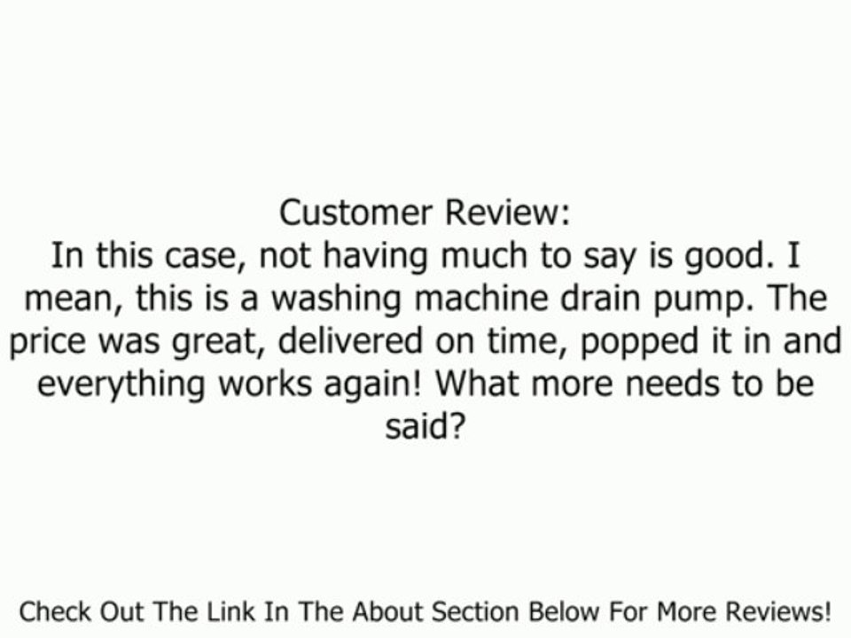 GE WH23X10020 Pump Assembly for Washer Review