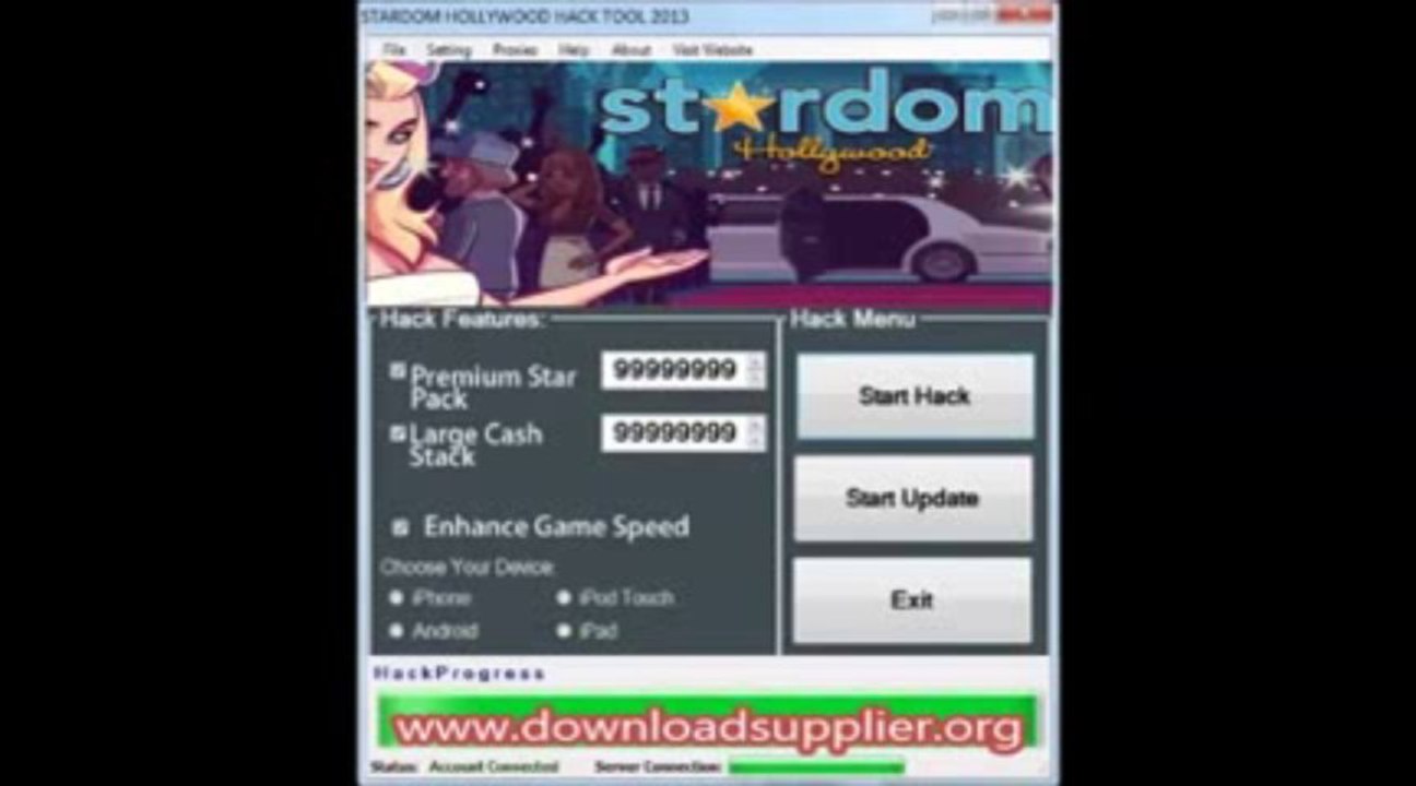 ▶ Stardom Hollywood Hack * Cheat [FREE Download] August - September 2013 Update [iPhone, iPod, iPad, Android]