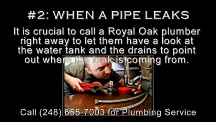 Royal Oak MI Plumbing Service - 3 Tips When to Call - (248) 655-7003